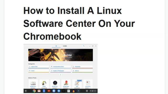 How to Install A Linux Software Center On Your Chromebook смотреть онлайн