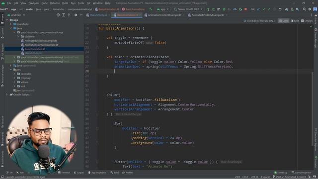 Animation in Jetpack Compose | Hindi | animateColorAsState() | updateTransitiion() смотреть онлайн
