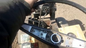 минитрактор своими руками, первый выезд с мотором зид 4.5