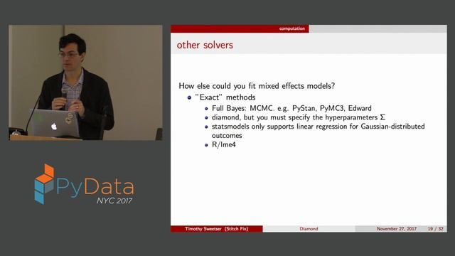 Timothy Sweetser - Diamond mixed effects models in Python смотреть онлайн