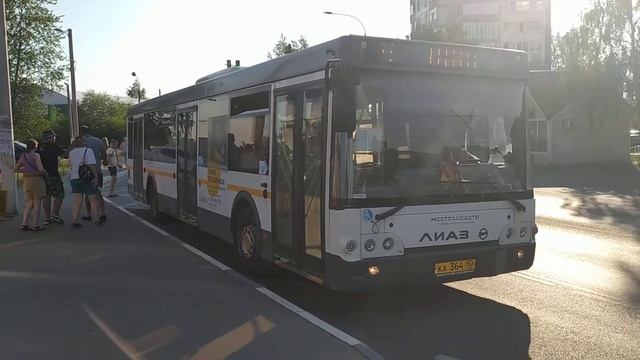 Автобус ЛиАЗ-5292.60 остановка УПП ВОС (Дмитров) 4.07.2022 смотреть онлайн