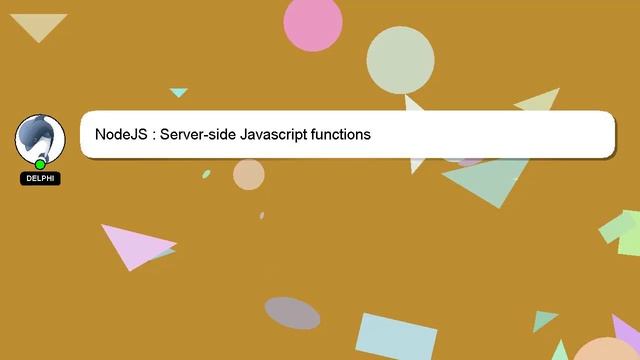 NodeJS : Server-side Javascript functions смотреть онлайн