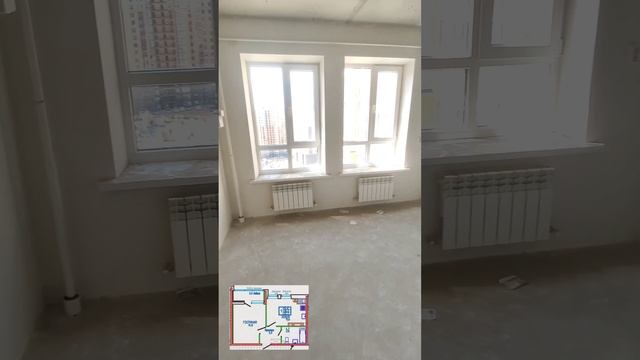 ЖК Российский, однокомнатная квартира 38м² 17 этаж с большой кухней на Матрены Наздрачевой 3/1 смотреть онлайн
