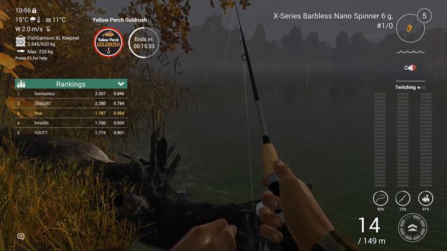 Fishing Planet - Yellow Perch Gold Rush, Emerald Lake, 3rd place смотреть онлайн