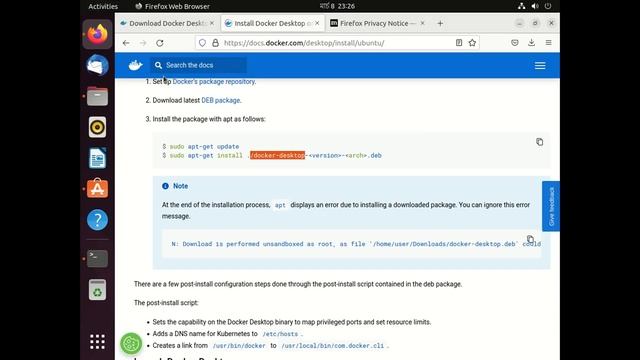 How to docker desktop install Ubuntu Server