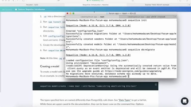Initializing Sequelize смотреть онлайн