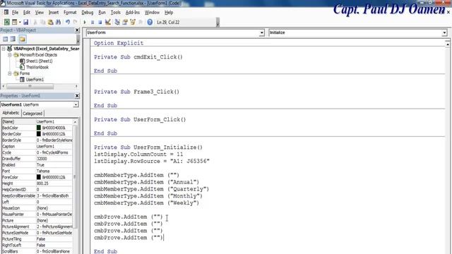How to Create an Excel Data Entry Form with a Search System смотреть онлайн
