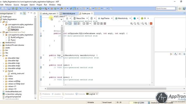 Android – Creating Registration Page using SQLITE Database смотреть онлайн