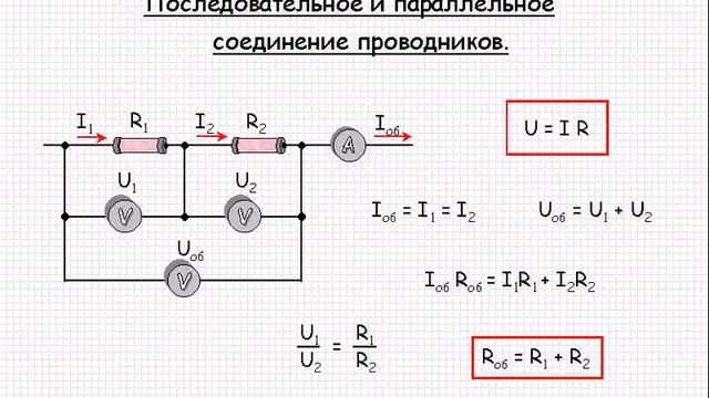 Последовательное и параллельное соединение проводников Урок 66 смотреть онлайн