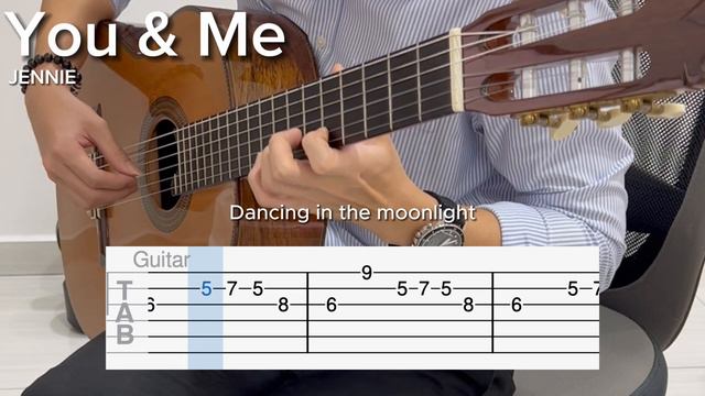 You & Me by JENNIE (EASY Guitar Tab) смотреть онлайн