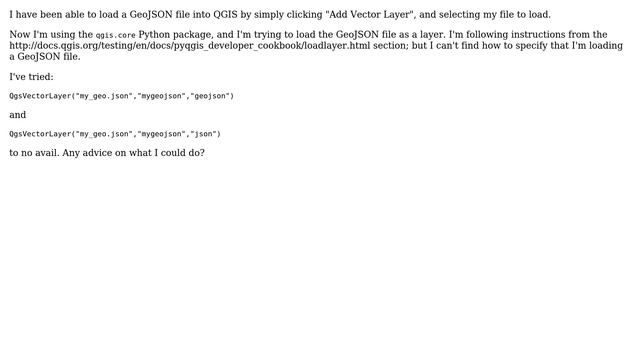 GIS: Load a GeoJSON layer with QGIS's Python module смотреть онлайн