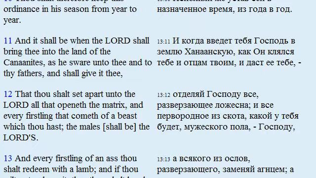 KJV Изучаем английский язык. Исход 13 смотреть онлайн