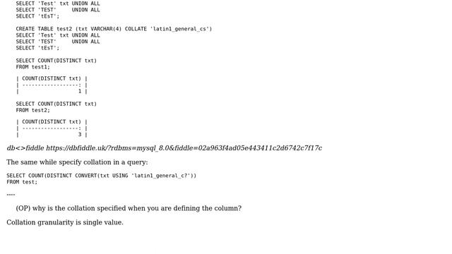 Databases: Why are collations specified at the column level? (2 Solutions!!) смотреть онлайн