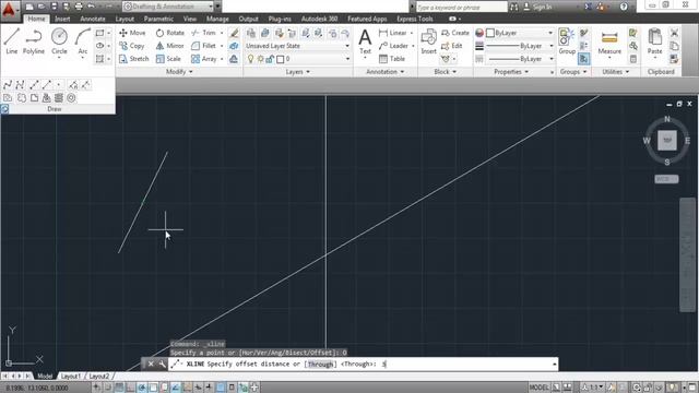 construction line, ray, ellipse and elliptical arc tools of AutoCAD смотреть онлайн