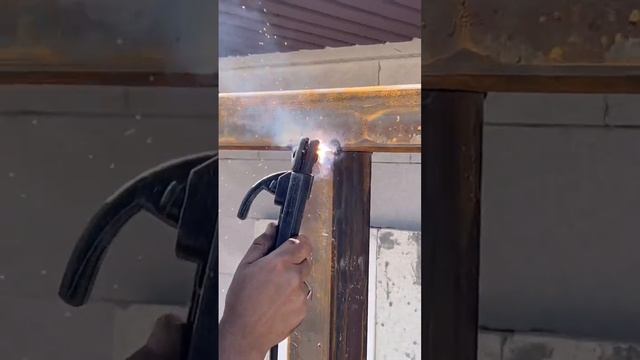 Монтаж металоконструкции для навеса Installation of metal structures for a canopy смотреть онлайн