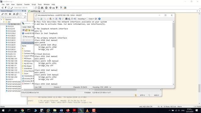 EVE-NG configure and change static ip addresses on different interfaces смотреть онлайн
