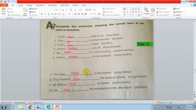 Simple present, practicing pages, Video Lesson,Third National. смотреть онлайн