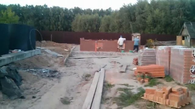 Строительство цоколя ,под баню из кедра . смотреть онлайн