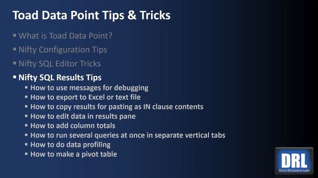 Toad Data Point Tips and Tricks for Data Analysts смотреть онлайн
