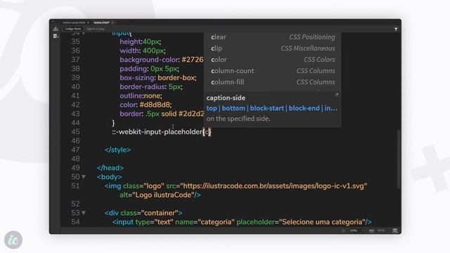 Como adicionar e estilizar o PLACEHOLDER? | ilustraCode смотреть онлайн