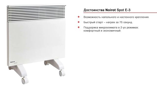 Конвекторы Nobo и Noirot - обзор моделей в интернет магазине