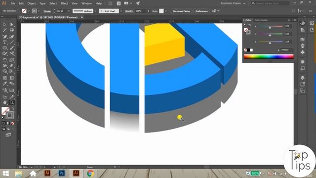 How to convert 3D Logo from a flat logo in Adobe Illustrator | Illustrator tutorial for beginners. смотреть онлайн