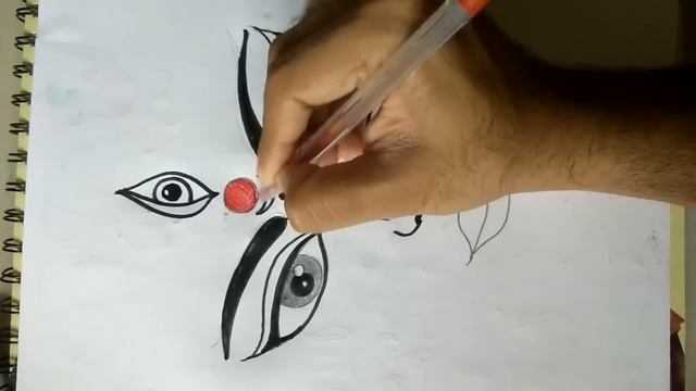 simple,easy and Beautiful Maa Durga face Drawing for beginners смотреть онлайн