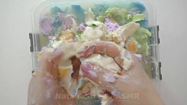 SOAKED SOAP/ ASMR SOAP/Relaxing Sounds Of Soaking COLORED Soap//ТАЗ РАЗМОКШЕГО РАЗНОЦВЕТНОГО МЫЛА