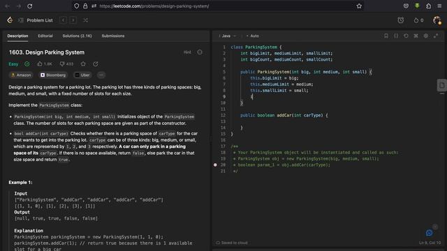 1603. Design Parking System - LeetCode смотреть онлайн