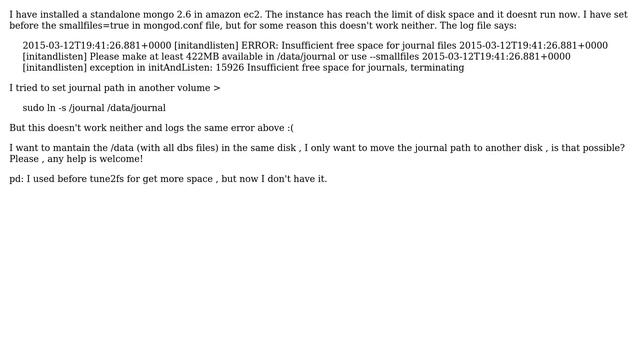 Databases: MongoDB Insufficient free space for journal files смотреть онлайн