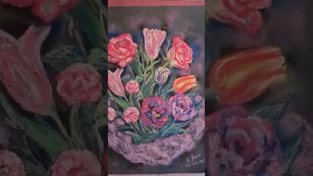 Звёзды в ночи так, нежны !# Пастель # Стихотворение. смотреть онлайн