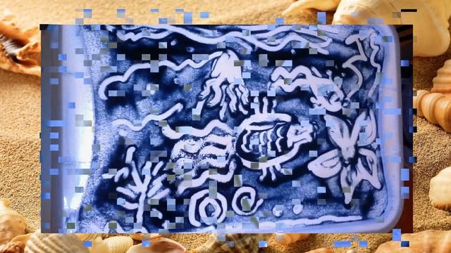 Рисунки песком на стекле. Дети старшей группы. смотреть онлайн