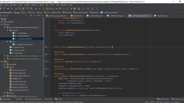 How to make Modern Android View pager Card View in Android using Android Studio 2018 смотреть онлайн