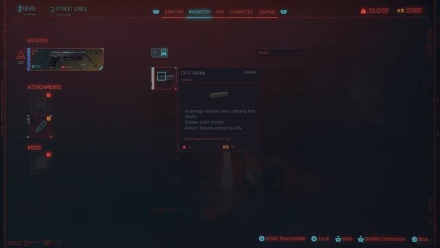 Equip Weapon Mod + Silencer, Cyberpunk 2077 смотреть онлайн