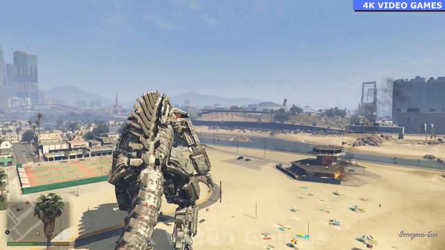 Godzilla, Blue Godzilla Vs MechaGodzilla ( GTA V Mods )