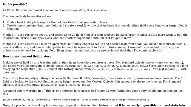 Salesforce: How do I get Last Modified Date of Particular field? смотреть онлайн