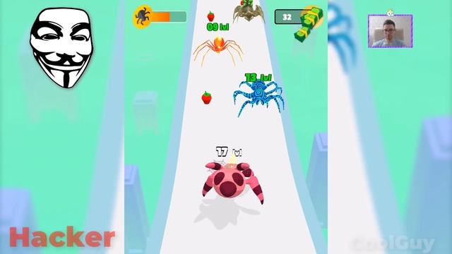 NOOB vs PRO vs HACKER in Insect Evolution Run New Spider Skins Gameplay смотреть онлайн