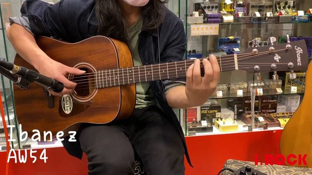 【i.ROCK 愛樂客樂器 】Ibanez吉他 ｜AW54 D桶身｛奧古曼Okoume面板｝面單板 民謠吉他｜試聽 DEMO｜台北 士林 樂器行 音樂教室 смотреть онлайн