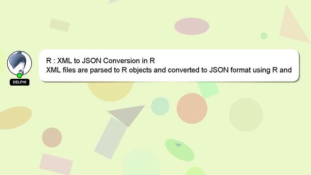R : XML to JSON Conversion in R смотреть онлайн