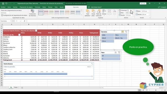 Segmentaciones para filtrar datos | Excel | Capítulo 14 смотреть онлайн