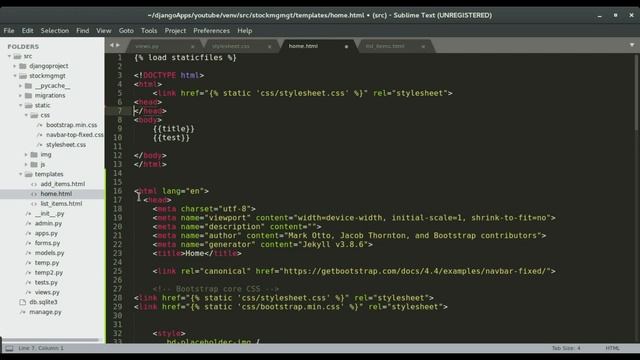 11 STOCK MANAGEMENT SYSTEM - HOW TO ADD BOOTSTRAP IN DJANGO смотреть онлайн