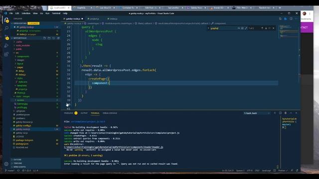 32 The gatsby-node.js file Part2 (Gatsby + WordPress) смотреть онлайн
