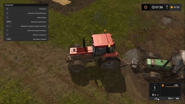 FS 17. Освобождение трактора с грязи! смотреть онлайн