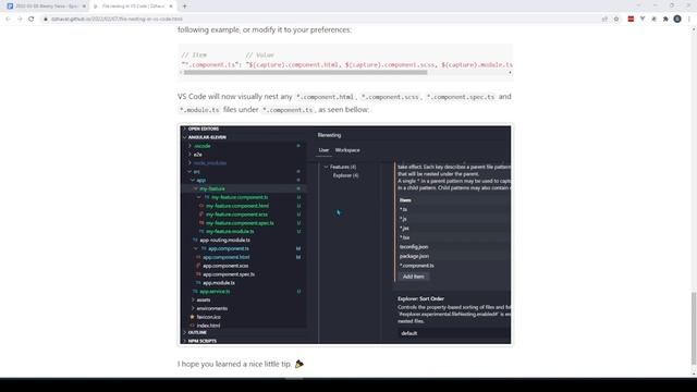 File Nesting in VS Code - VSCode Hint Tip and Trick of the Week - 3/8/22 - Episode 138 смотреть онлайн