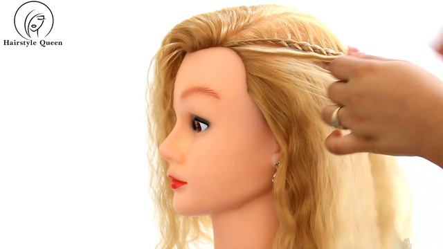 Hairstyle for long Hair Simple Tutorial II Side Double Braid Hairstyle II Unique Hairstyle смотреть онлайн