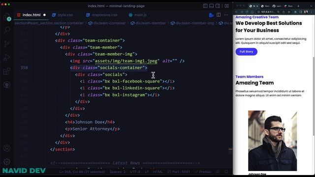 Build a Responsive Landing Page with Html Css Javascript смотреть онлайн