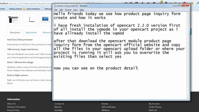 Opencart 2.2.0 Product Inquiry Form смотреть онлайн