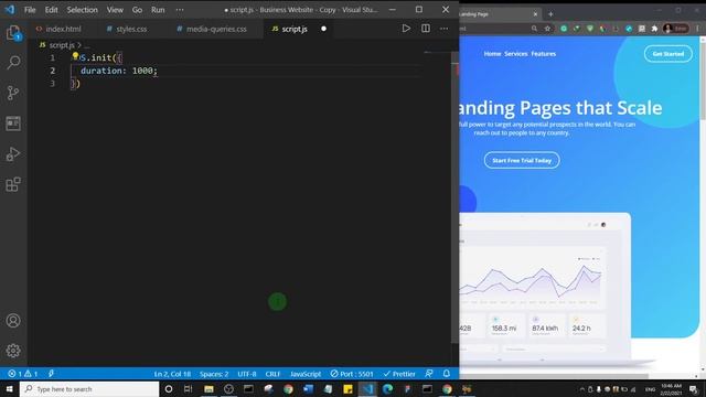 Responsive Website Design - Part 2 | Add Page Scroll Animation смотреть онлайн