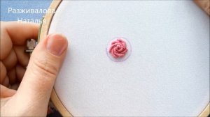 МК. Объемная вышивка. Большая роза рококо. Volume embroidery. Big rococo rose.