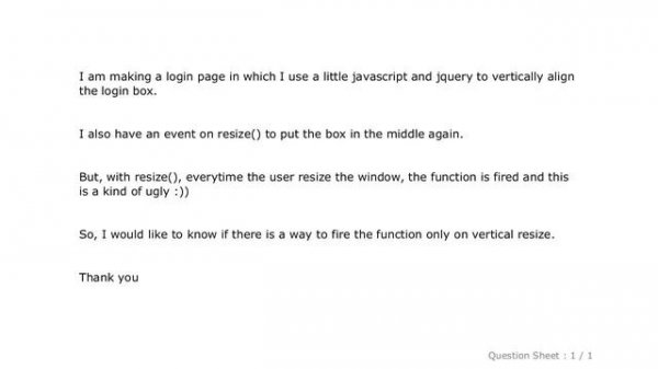 jQuery : Detect vertical resize jquery